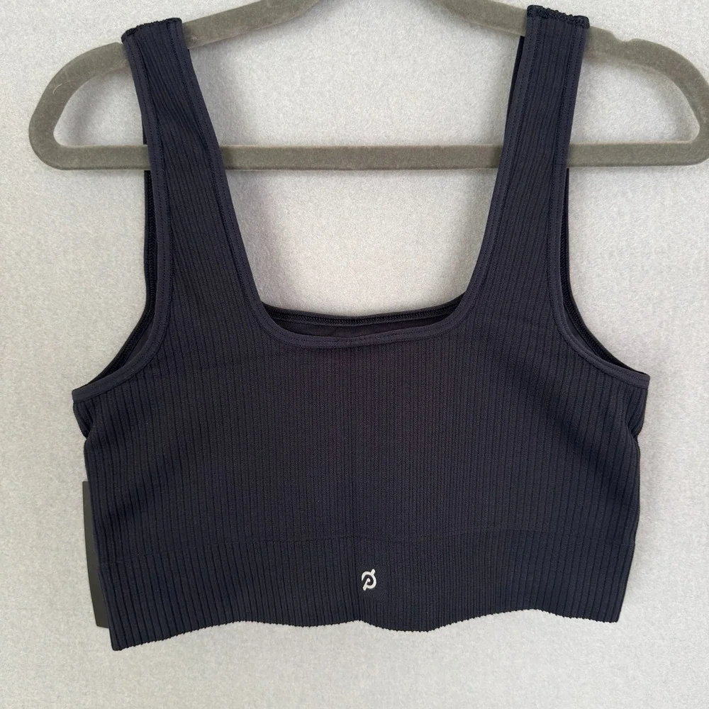 Peloton Women's Size XS/S Seamless Square Neck Bra 214‎ Black NWT